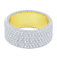 FULLY ROUND BAND RING // ICED OUT YELLOW GOLD