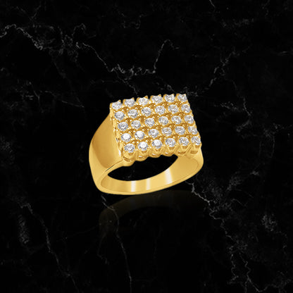 HONEYCOMB DIAMOND RING // YELLOW GOLD