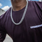 12MM ICED MIAMI CUBAN CHAIN IN WHITE GOLD
