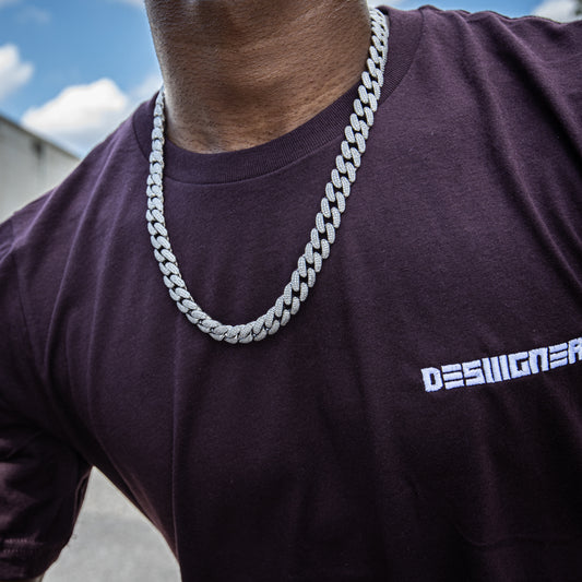 12MM ICED MIAMI CUBAN CHAIN IN WHITE GOLD