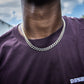 8MM ICED MIAMI CUBAN CHAIN IN YELLOW GOLD