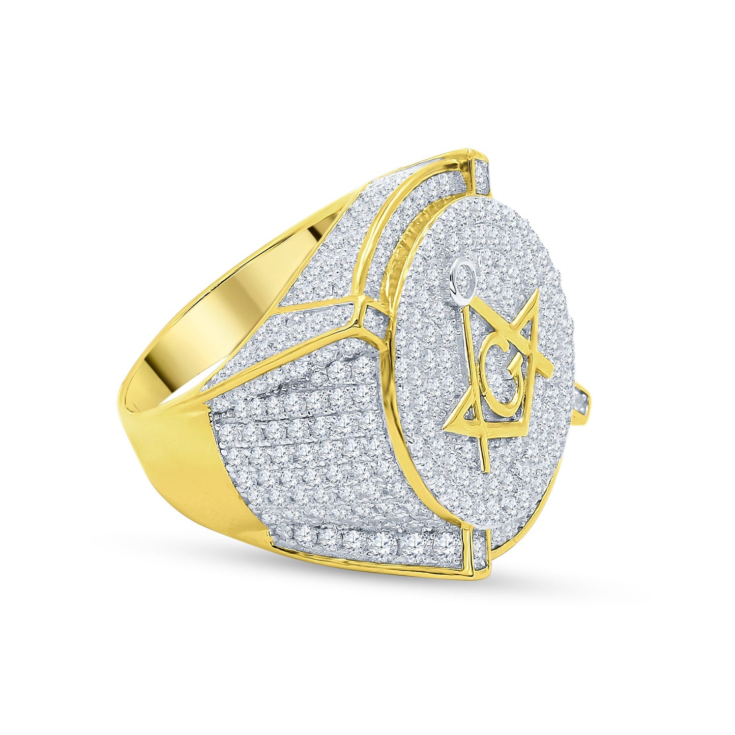 SYMBOLIC RING // ICED OUT YELLOW GOLD