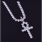 ANKH CZ CROSS // 4MM