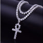ANKH CZ CROSS // 4MM