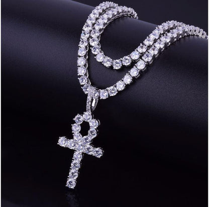 ANKH CZ CROSS // 4MM