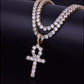 ANKH CZ CROSS // 4MM