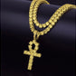 ANKH CZ CROSS // 4MM
