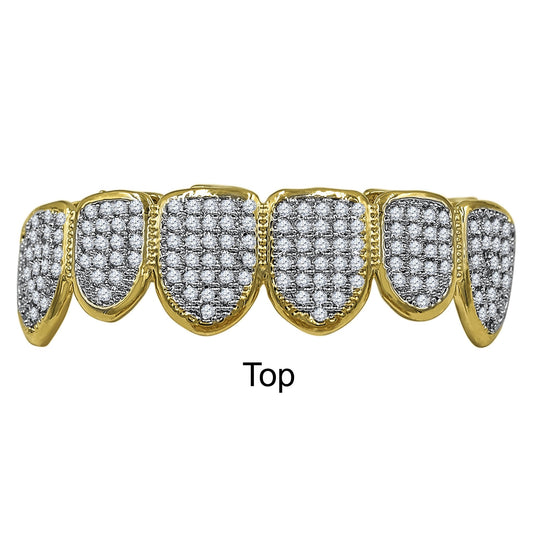 OG ESSENTIAL ICED GRILLZ IN YELLOW GOLD