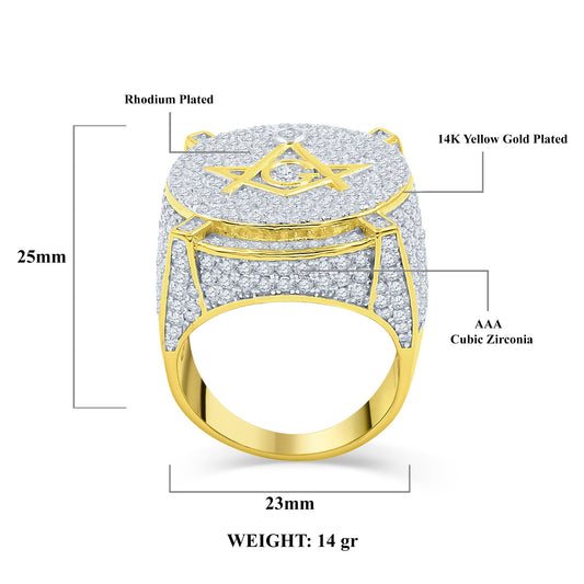 SYMBOLIC RING // ICED OUT YELLOW GOLD