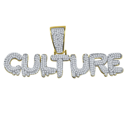 ICED OUT CULTURE PENDANT // YELLOW GOLD