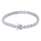 SQUARE CUT CLUSTER TENNIS BRACELET // 5MM