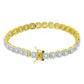 SQUARE CUT CLUSTER TENNIS BRACELET // 5MM