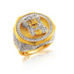 JESUS RING // ICED OUT YELLOW GOLD