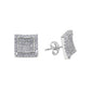 ICED CURVY // WHITE GOLD EARRINGS
