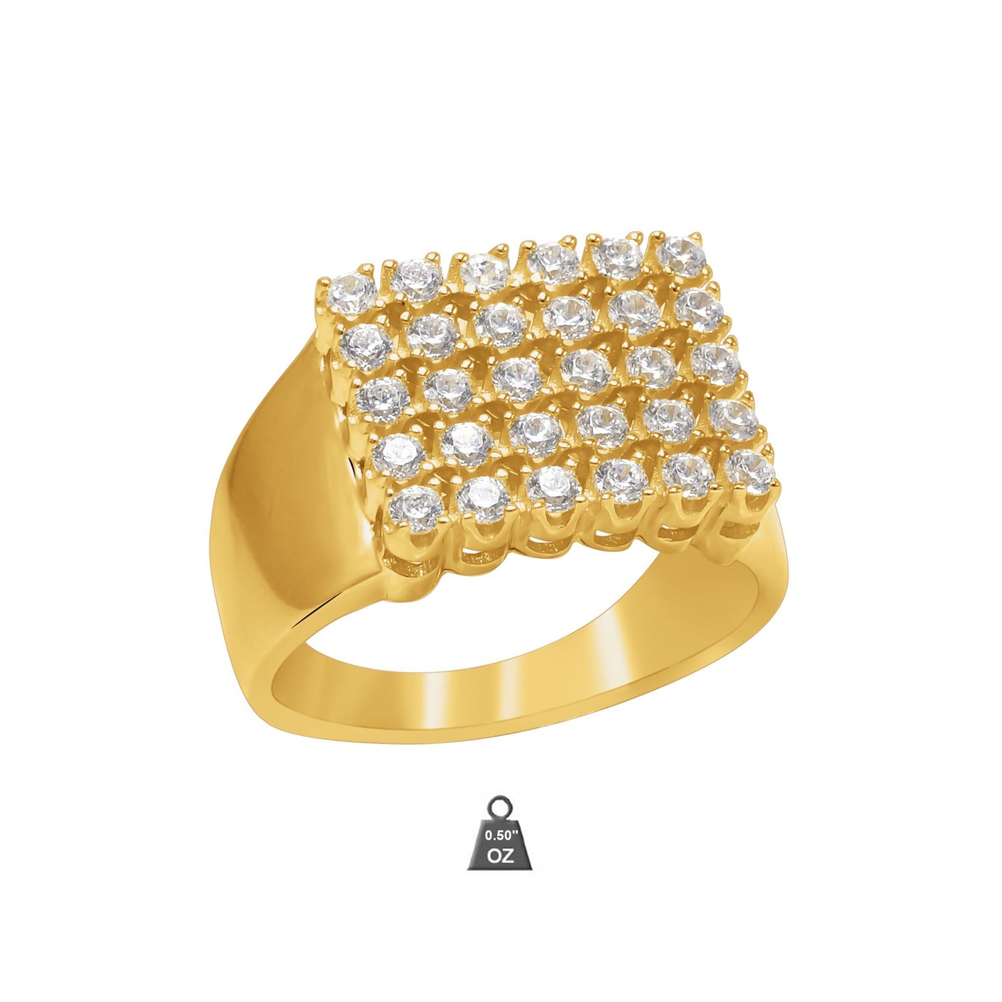 HONEYCOMB DIAMOND RING // YELLOW GOLD