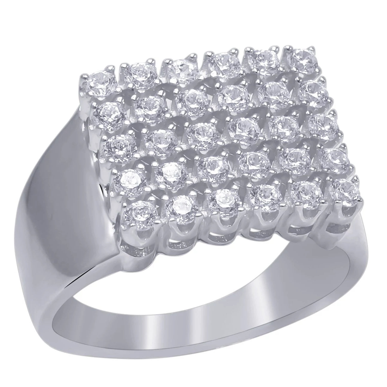 HONEYCOMB DIAMOND RING // WHITE GOLD