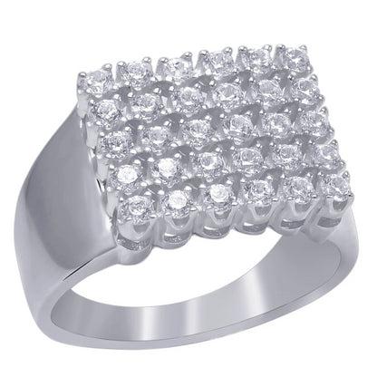 HONEYCOMB DIAMOND RING // WHITE GOLD