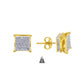 FLOODED SQUARES // YELLOW GOLD EARRINGS