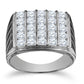 PENTA ROW RING // ICED OUT WHITE GOLD