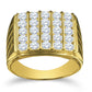 PENTA ROW RING // ICED OUT YELLOW GOLD