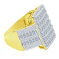 MICRO STONE RING // ICED OUT YELLOW GOLD