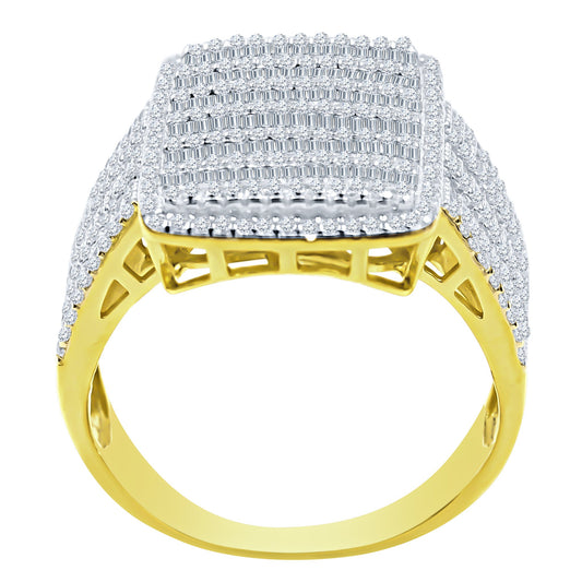 MICRO STONE RING // ICED OUT YELLOW GOLD