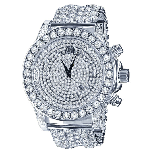 ROUND CUT DIAMOND TIMEPIECE // WHITE GOLD
