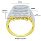 MICRO STONE RING // ICED OUT YELLOW GOLD
