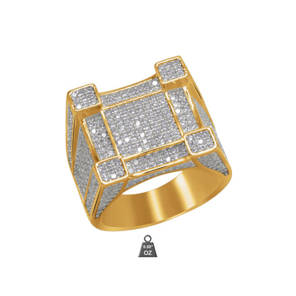 ARTHUR RING // ICED OUT YELLOW GOLD