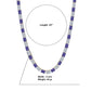 RECT CUT BAGUETTE TENNIS CHAIN // PURPLE X SILVER 6MM