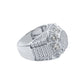PENTAGON RING // ICED OUT WHITE GOLD