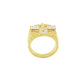 JESUS BEDDED RING // YELLOW GOLD