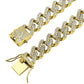 ICED OUT CUBAN CHAIN // YELLOW GOLD 12MM