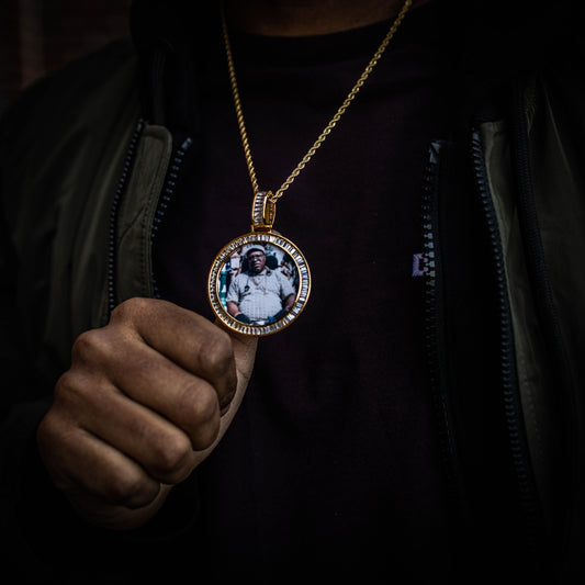 CUSTOM BAGUETTE PHOTO PENDANT + CHAIN