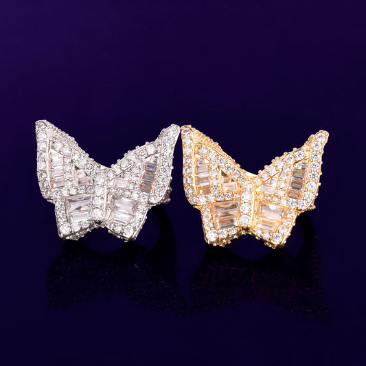 BUTTERFLY RING // ICED BAGUETTE