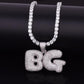 CUSTOM BUBBLE LETTER PENDANT + CHAIN