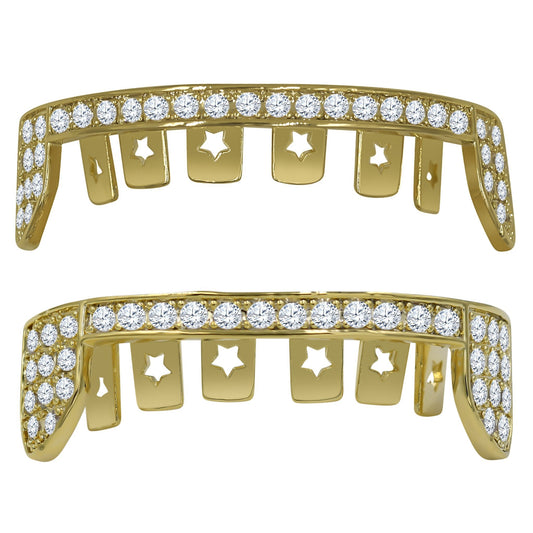 OG STARDOM ICED GRILLZ IN YELLOW GOLD