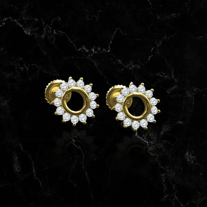 FLORALS // YELLOW GOLD EARRINGS