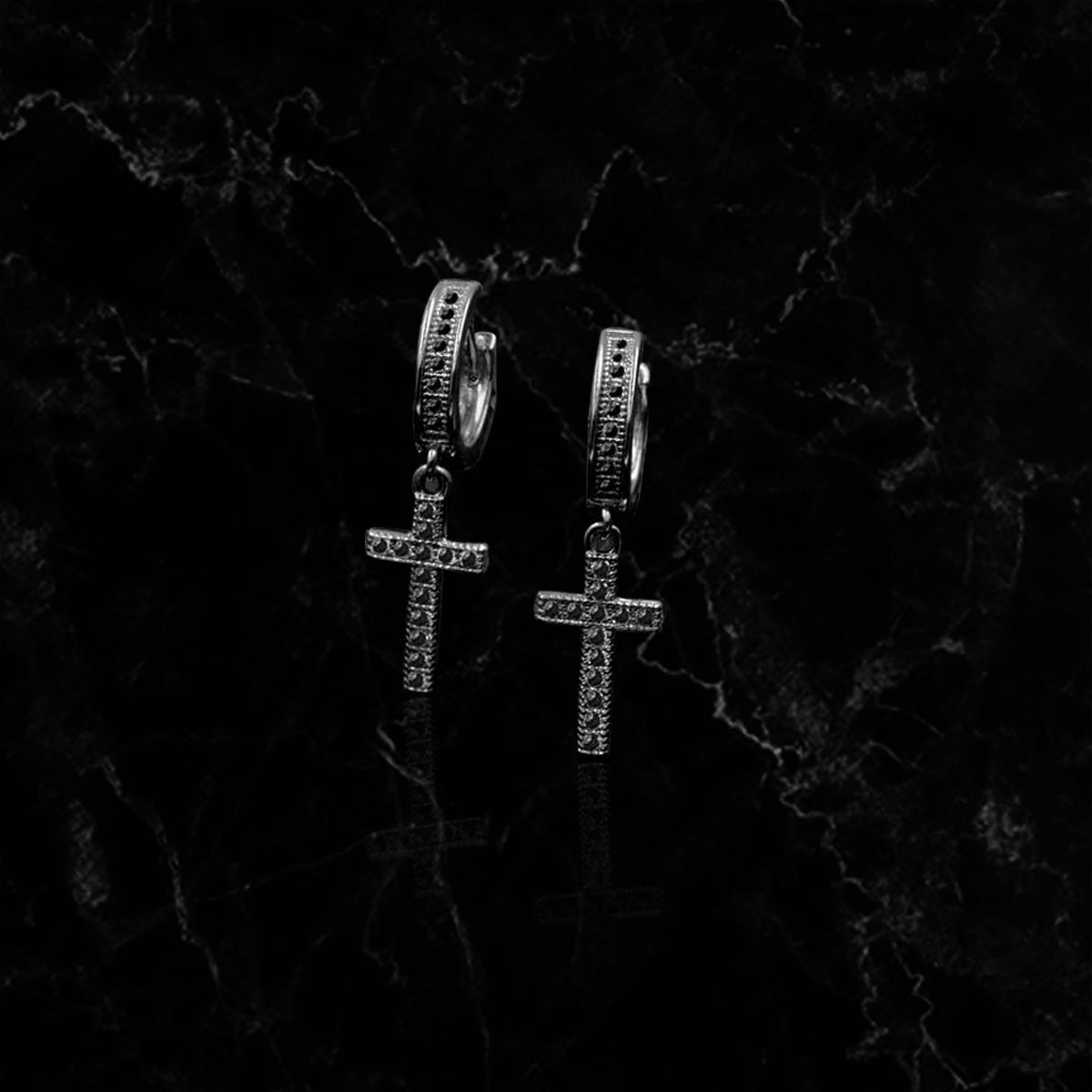 ICED OUT CROSS // EARRINGS