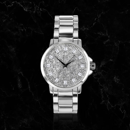 ICED FACE WATCH // WHITE GOLD