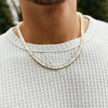 6MM ICED OUT BAGUETTE TENNIS CHAIN