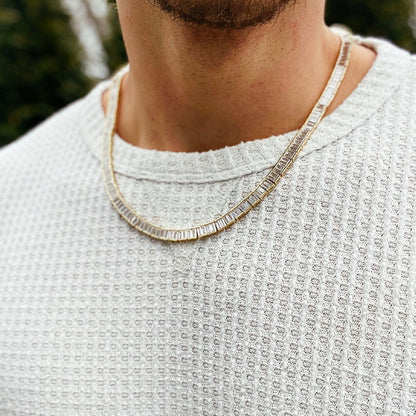 6MM ICED OUT BAGUETTE TENNIS CHAIN