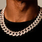 18MM ICED MIAMI CUBAN CHAIN IN ROSE GOLD