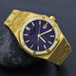 CLUBMASTER WATCH // YELLOW GOLD X NAVY BLUE FACE