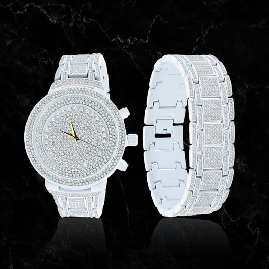 ICED OUT STORM TROOPER WATCH // WHITE GOLD