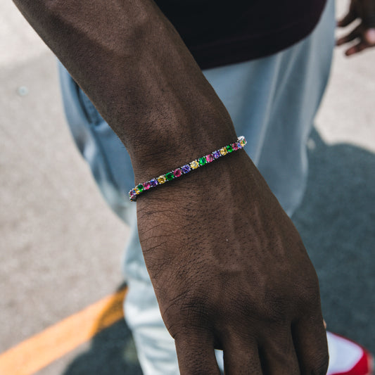 4MM ROUND CUT CANDY TENNIS BRACELET