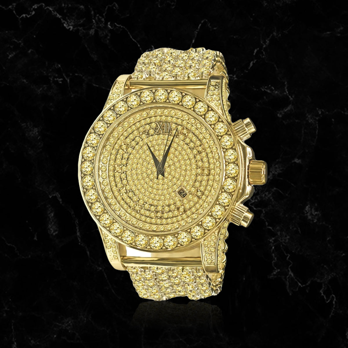 ROUND CUT DIAMOND TIMEPIECE // CANARY GOLD