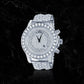 ROUND CUT DIAMOND TIMEPIECE // WHITE GOLD