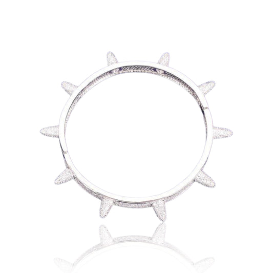 ICED SPIKED BANGLE BRACELET
