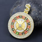 ICED OUT ROULETTE WHEEL PENDANT // YELLOW GOLD